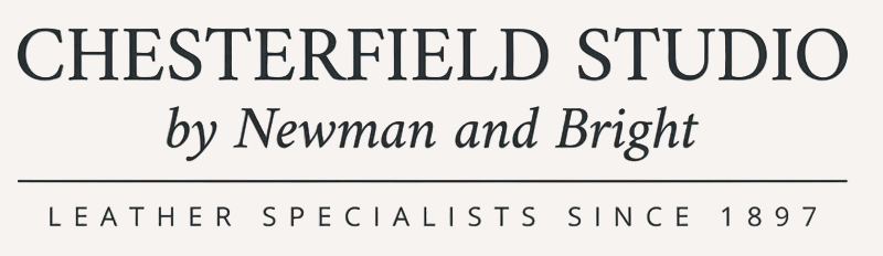 Chesterfield Studio by Newman and Bright leather specialists logo on a white background.