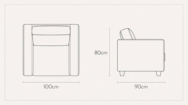 Chair dimensions drawing