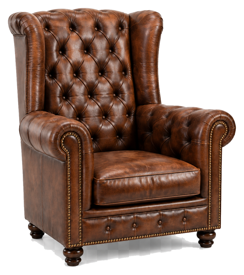 Chesterfield Tudor High-Back Armchair