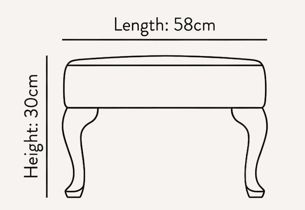 Footstool dimensions drawing