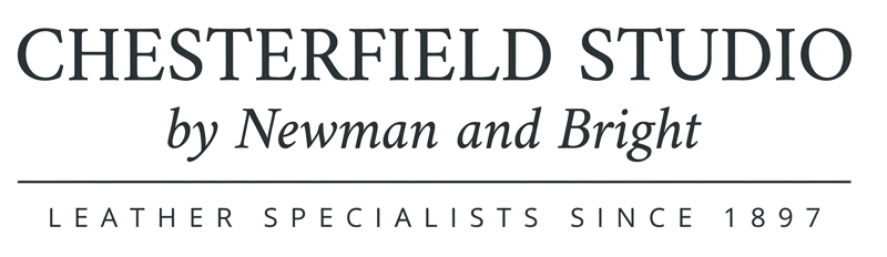 Chesterfield Studio by Newman and Bright leather specialists logo on a white background.